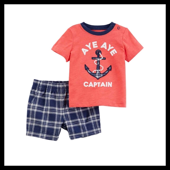 Carter's Other - Carter's 9M Nautical Matching T-Shirt & Shorts Set